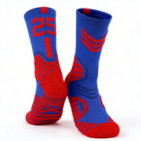 Chaussettes de sport tricotées pour hommes, modèle Crew Elite, multicolores, avec semelle en tissu éponge, absorbant la transpiration, personnalisables, collection automne-hiver