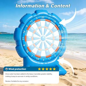 Jeu de fléchettes gonflable bleu pour piscine avec balles collantes - Product Image 5