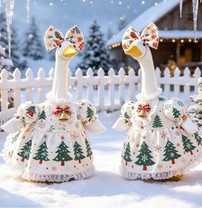 Nouvelle Décoration de Noël pour Porche - Costume de Grande Oie Blanche de 23 Pouces - Vente en Gros Fabricant - Product Image 3