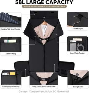 Free Sample Custom Bridal Grown Long <b>Dress</b> Garment Bag Convertible Travel Cover Large Wedding <b>Dress</b> Nylon Foldable Garment Bag - Product Image 4