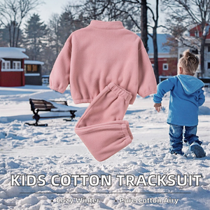 Chándal Deportivo Infantil de Invierno, 100% Algodón, Personalizado al por Mayor, Cálido, Transpirable, Lavado, de Alta Calidad, Estampado y Liso - Product Image 2