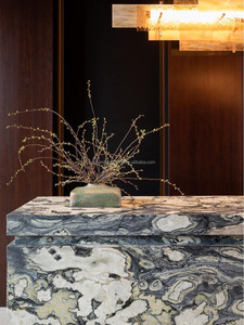 Chạng vạng dedalus màu xanh lá cây đá cẩm thạch quầy tiếp tân cửa hàng quần áo Beauty Salon khách sạn tiếp tân bàn đá cẩm thạch phía trước quầy lễ tân - Product Image 5