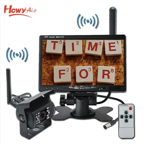 Remote Control 2.4GHz Wireless Camera System 7 Inch Digital Monitor For Bus/Van/RV/Trailer/Farm Vehicle Monitor System