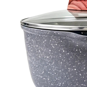 Casserole multifonctionnelle pour cuisinière à gaz et à induction, en aluminium antiadhésif, avec couvercle, pour soupes et lait - Product Image 5