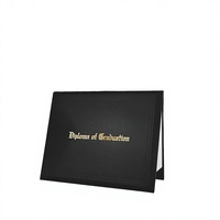 Lot de 6 protège-diplômes de remise de diplôme 8,5 x 11 pouces, couvertures de certificat imprimées numériquement laminées, porte-documents en cuir pour lycée