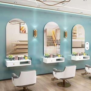 Miroir de Barbier Mural Spécial Salon de Coiffure Style Européen Simple pour Coiffure - Product Image 4