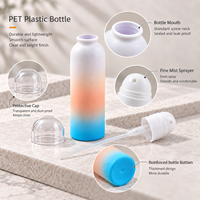 Flacon pulvérisateur à fine brume en PET disponible en 30 ml, 100 ml, 120 ml, 150 ml et 200 ml avec capuchon anti-poussière en PP pour l'emballage de toner et de brume faciale