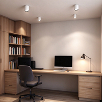 Plafonnier LED anti-éblouissement à montage en surface, corps en aluminium, lampe à spectre complet dimmable pour bureau, studio, cuisine et salle à manger