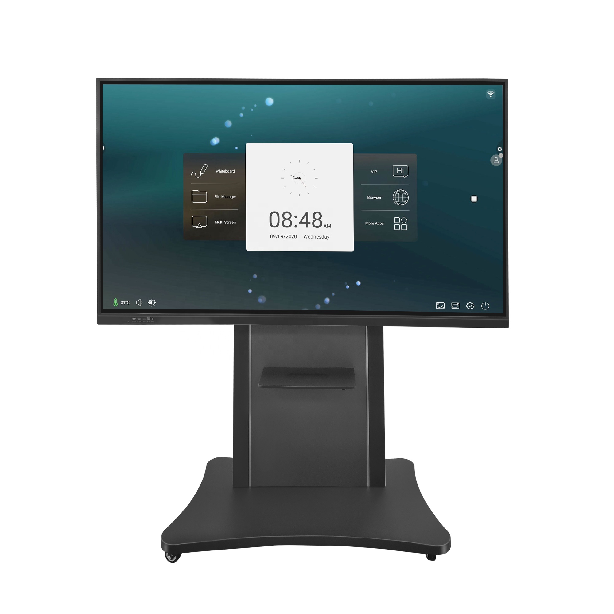 55 65 75 Inch Electronic Standard Whiteboard Touch Screen Active Smart Board Interactive Electronic White Board for Office Use