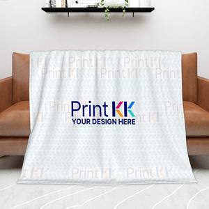 Image personnalisée 280 GSM Couverture de jet de flanelle confortable en polaire de conception tissée moderne super douce pour une utilisation décorative chaude - Product Image 1