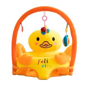 Sofá de pato lavable de uso múltiple <span class=keywords><strong>para</strong></span> regalo de bebé, asiento de protección con mango grande de algodón de felpa <span class=keywords><strong>para</strong></span> niños, <span class=keywords><strong>silla</strong></span> de juego <span class=keywords><strong>para</strong></span> niños con juguetes colgantes - Product Image 1