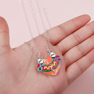 Colliers ras du <span class=keywords><strong>cou</strong></span> pour jeunes filles, mignon, à la mode, pendentif en forme de pastèque, cerise, fraise, ananas, poisson, tatouages, nouvelle collection, - Product Image 6
