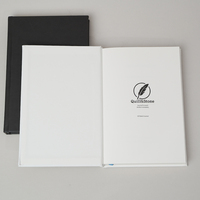 Journal élégant en cuir PU relié en couverture rigide A5, coffret cadeau avec logo personnalisé, papier de qualité supérieure, carnet de notes