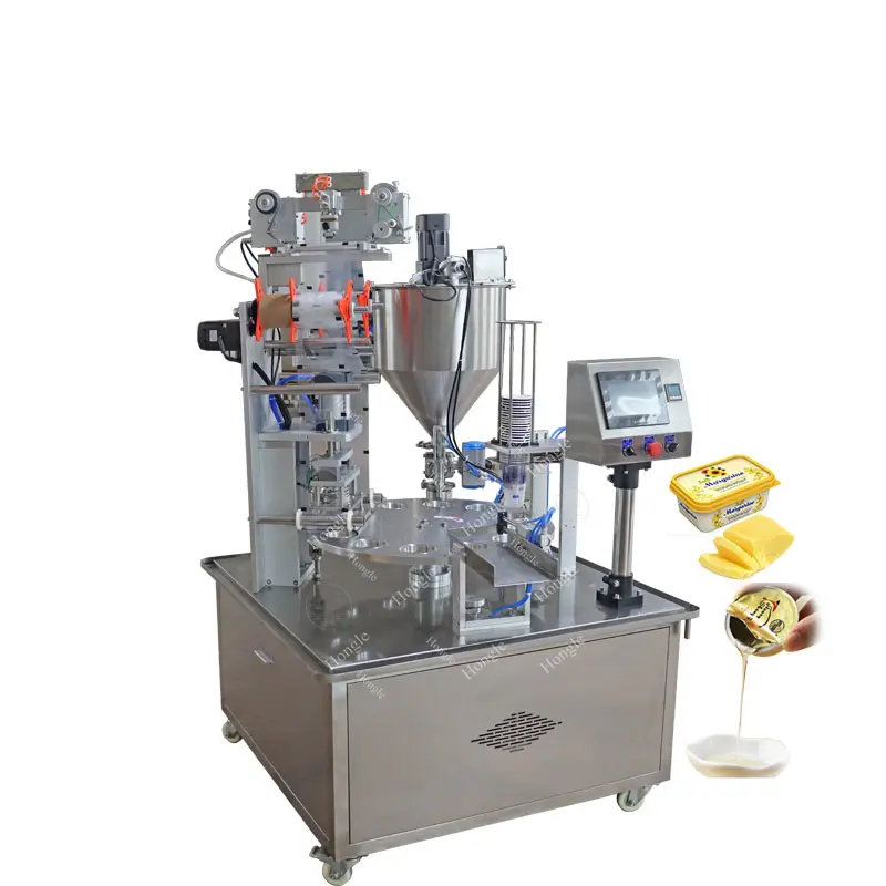 Professionelle automatische kleine rotationsmaschine für Joghurt Soße Tassen-Eiscreme-Abfüllmaschine mit Folienverschluss