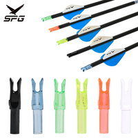 Accessoires de tir à l'arc SPG Arrow Nock : Flèches en fibre de verre et carbone de 6,2 mm pour arcs composés et classiques, pour tir rapide et DIY