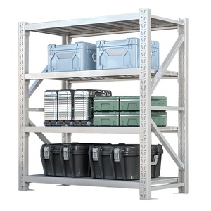 מדפים המוסכים מתכת מדפים תעשייתיים מדפי ערימה מתלה פלדה חובה מדפי מחבת אחסון אחסון - Product Image 2