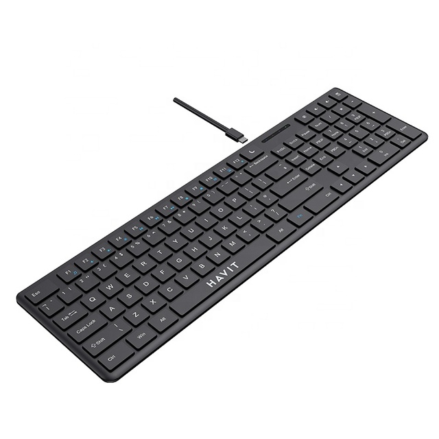 Kb252 Havit Keyboard Office Scissor Switch Thin Mute Clavier Wired Keyboard for Pc Laptop