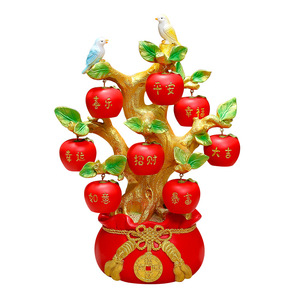 Ornement de pommeau de pin en résine de style chinois, pièce unique, décoration de pot, cadeau de déménagement - Product Image 5