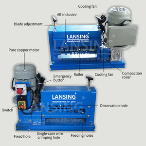 Machine à dénuder les fils Lansing M40-1 40mm, automatique, 0.37KW/0.75KW, pour câbles en cuivre, usage domestique, traitement des fils M40-1 - Product Image 2