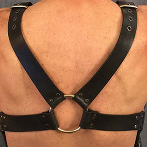 สายคล้องไหล่แนวพังก์แบบปรับได้สำหรับผู้ชายเสื้อผ้าทาสหนังชิ้นเดียวในสไตล์ BDSM สำหรับคอสเพลย์และชุดปาร์ตี้ - Product Image 2