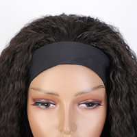 Perruque bandeau en soie glacée Yaki pour femme Bozhen, fabriquée à la machine, style européen et américain, avec cheveux longs bouclés en spirale