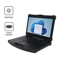 14 inch Intel Robuuste Industriële Laptop Zwart IP65 Waterdicht RTX 4060 voor Mijnbouw Onderzoek OEM ODM Wi-Fi 6 voor 5.2