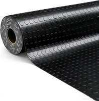 Robuste Gummi-Garagenbodenmatte mit Münzmuster, Rutschfeste Wasserdichte PVC-Matte für Fitness-Studio, Werkstatt, Industrie und Haushalt