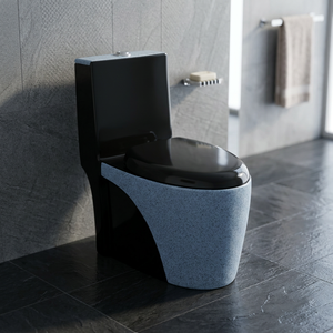 Numero rústico negro barato de Color América del Norte cuarto de baño de cerámica sanitaria monobloque una pieza de amigo Color hecho en la India - Product Image 1