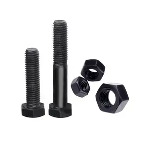 Black Hex Bolts And Nuts Din933 M6 Bouten M10 Tuerca Y Perno M12 M13 Stainless Steel Nut And Bolt