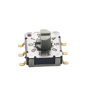 Cha RC 7*7mm Series 10-vị trí hrough-lỗ mini chuyển đổi <span class=keywords><strong>DIP</strong></span> quay với chiều cao tùy chọn - Product Image 2