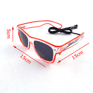 <b>Light</b> Up LED Glasses Glow Sunglasses EL Wire Neon Glasses Glow in The Dark <b>Party</b> Supplies Neon <b>Party</b> Favors for Adults - Product Image 6
