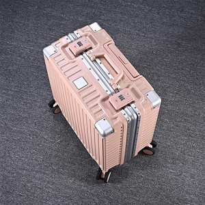 Hot Sale <b>Small</b> Aluminum Travel Luggage Hard <b>Case</b> Luggage <b>Wheels</b> Cabin Travelling Suitcase Boarding <b>Case</b> - Product Image 4