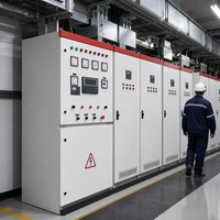 Panneau de synchronisation 800A pour groupe électrogène, armoire de commande de mise en parallèle, système de distribution d'énergie, appareillage de commutation industriel basse tension IP54