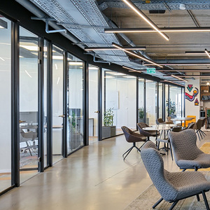 Văn phòng nhôm kính tường tùy chỉnh văn phòng ngăn Modular tường phân vùng thủy tinh tường trong suốt với kính cường lực - Product Image 5