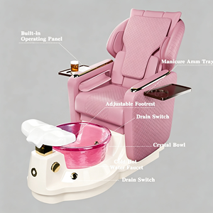 Fauteuil de massage des pieds électrique multifonctionnel inclinable de luxe professionnel intelligent RJ avec bol en verre pour salon et spa, toutes positions - Product Image 6