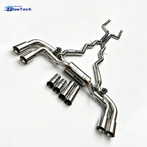 High Quality Valved Catback Exhaust System for BMW G16 M850i xDrive N63 4.4L V8 304 Stainless Steel Direct Fit <b>Polished</b> Quad Tip - Product Image 3