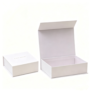 Custom Logo White Magnetic Closure Gift Box, Rigid Flip Top Cardboard Box for Cosmetics, Perfume, Jewelry <b>Packaging</b> Wholesale - Product Image 1