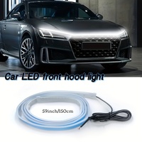 Bande lumineuse LED pour capot de voiture, flexible, étanche, lumière de jour pour capot moteur, lampe décorative d'ambiance pour calandre avant de voiture