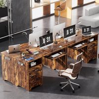 OuHan Bureau en bois personnalisé en forme de L avec tiroir Bureau de gestion de mobilier de bureau Bureaux d'ordinateur pour le salon