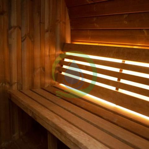 Salle de sauna à vapeur en bois pour 6 personnes, cèdre/pin purement rouge de l'Ouest canadien, sauna tonneau extérieur avec cuisinière électrique - Product Image 6