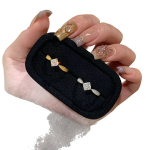 Tinh Tế S925 Sterling <span class=keywords><strong>Silver</strong></span> Retro Ngọt Ngào Công Chúa Cắt Kim Cương Nhẫn Cao Cấp Sang Trọng Nhỏ Kim Cương Nhẫn - Product Image 5