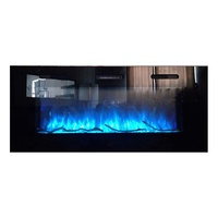 40/50/60/70/80 inchWall mounted RGB LED Electric Fireplaces, 7 colors, 750/1500W heater cheminée