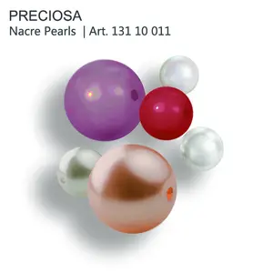 PRECIOSA Nacre Pearls Round形状Pearl Beads