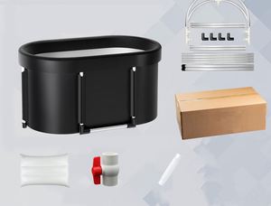 Large Oval Ice Bath Bathtub Suitable for Athletes Multi-Layer Portable PVC Outdoor Cold Flushing Ice <b>Bucket</b> for Recovery - Product Image 4