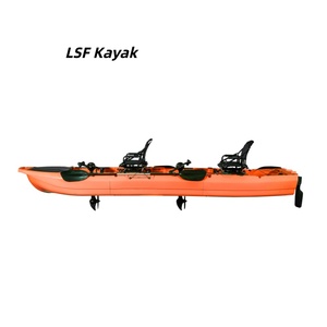 Système de pédales à hélice modulaire détachable 3 en 1, kayak de pêche en mer pour 2 personnes, en plastique, avec réservoir pour poissons vivants, kayak LSF - Product Image 4