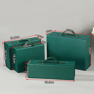 Caja de Regalo Magnética Plegable Personalizada de Lujo con Asa de Cuero PU, Embalaje Rígido Portátil y Plegable para Regalos Empresariales y Souvenirs - Product Image 5