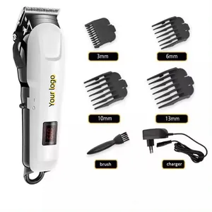 Custom your brand Trimmer Professional Barber Shaver Electric Hair Clippers Rechargeable Men's Trimmer LCD Hair cutting Machine
