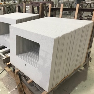 Mặt Bàn Đá Thạch Anh Mặt Bàn Bếp Phòng Tắm Vanity Top Sink Nhà Sản Xuất Đá Thạch Anh Nhà Sản Xuất Prefab Bảng Tops - Product Image 1