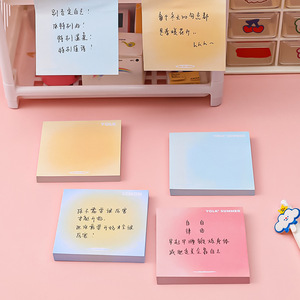 Notas Adhesivas de Color Degradado con Diseño de Yema de Huevo, Blocs de Notas para Estudiantes, Etiquetas de Recordatorio para Exámenes de Oficina, Notas Autoadhesivas Reutilizables - Product Image 2