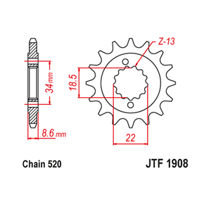<span class=keywords><strong>Kit</strong></span> de chaîne de pignon avant 14T 15T modèle 520 pour <span class=keywords><strong>KTM</strong></span> Duke 390 - Product Image 3